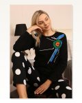 Moda Çizgi Women's Long Sleeve Combed Cotton Pajama Set 4176