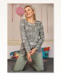Moda Çizgi Women’s Long Sleeve Combed Cotton Pajama Set 4206 Marketplace