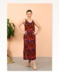 Moda Çizgi Women’s Rope Strap Slit Long Black Nightgown 90124 Marketplace