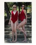 Moda Çizgi Women’s Tassel Swimsuit Claret Red 34023 Marketplace