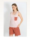 Moda Çizgi Women’s Thick Strap Pocket Shorts Suit Powder 3617 Marketplace