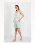 Moda Çizgi Women’s Thick Strap Pocket Shorts Suit White 3617 Marketplace