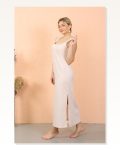 Moda Çizgi Women’s Thick Strap Slit Long Nightgown 90113 Marketplace
