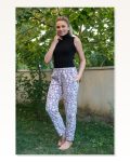 Moda Çizgi Women's Welsoft Fleece Single Bottom Pajamas 210055