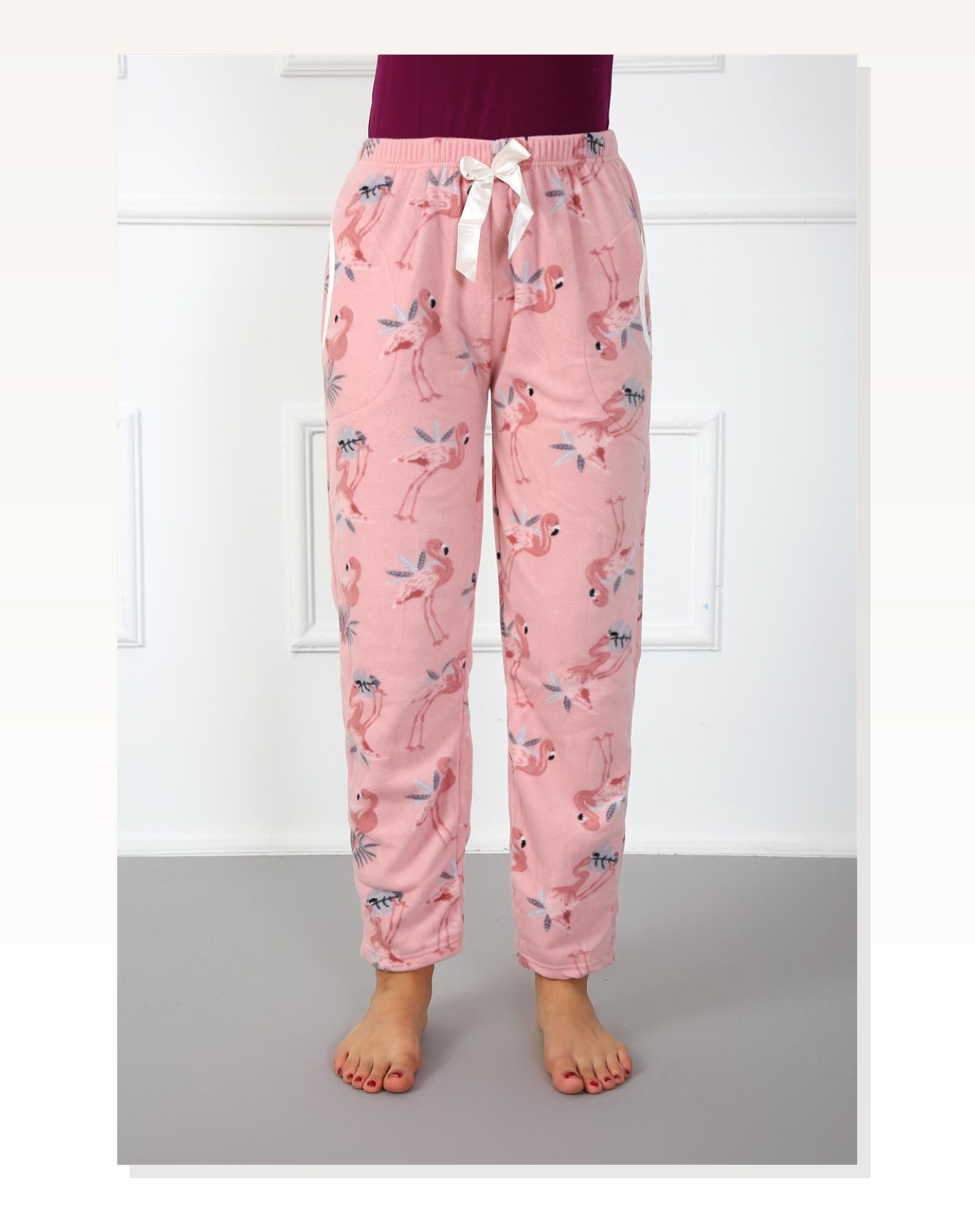 Moda Çizgi Women's Welsoft Polar Single Bottom Pajamas 210044 Marketplace blank