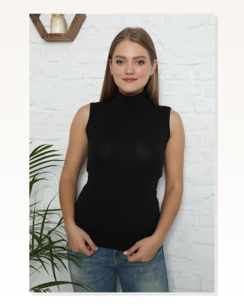 Moda Çizgi Women's Zero Sleeve Half Turtleneck Body 262S