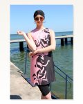 Moda Çizgi Zero Sleeve Patterned Half Hijab Swimsuit 33008 Marketplace