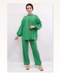 Moda Çizgid Robe Double Suit Green Marketplace