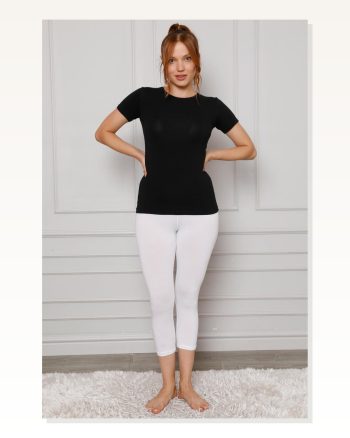 Moda Stripe Combed Cotton Lycra Below Knee Tights 5873P