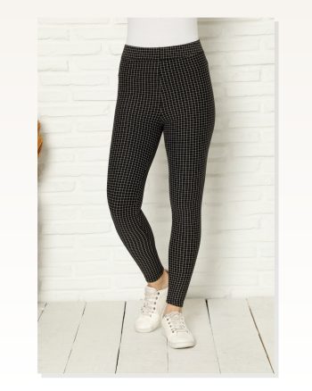 Moda Stripe Combed Cotton Lycra Leggings 5883