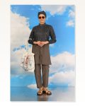 Moda Stripe Women’s Patterned Full Hijab Swimsuit with Trousers, Smoked 31074 Marketplace
