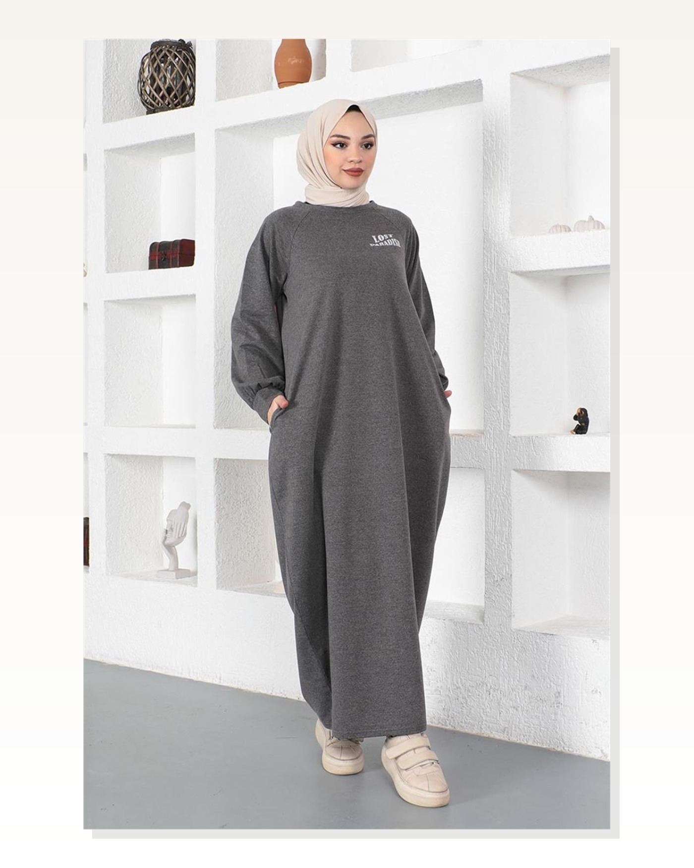Şalvar Model Salaş Elbise ANTRASİT Marketplace blank