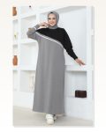 Şerit Detaylı Spor Elbise GRİ Marketplace