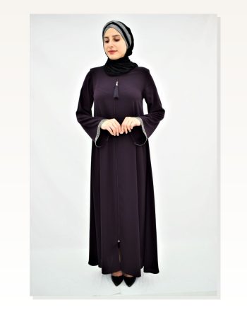 TASSEL DETAIL ABAYA PURPLE MC4017