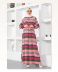 Yakası Bağcıklı Viskon Elbise FUŞYA Marketplace