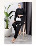 Yarım Fermuarlı Spor Takım SİYAH Marketplace