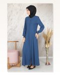 ZIPPERED ABAYA INDIGO MC2001 Marketplace